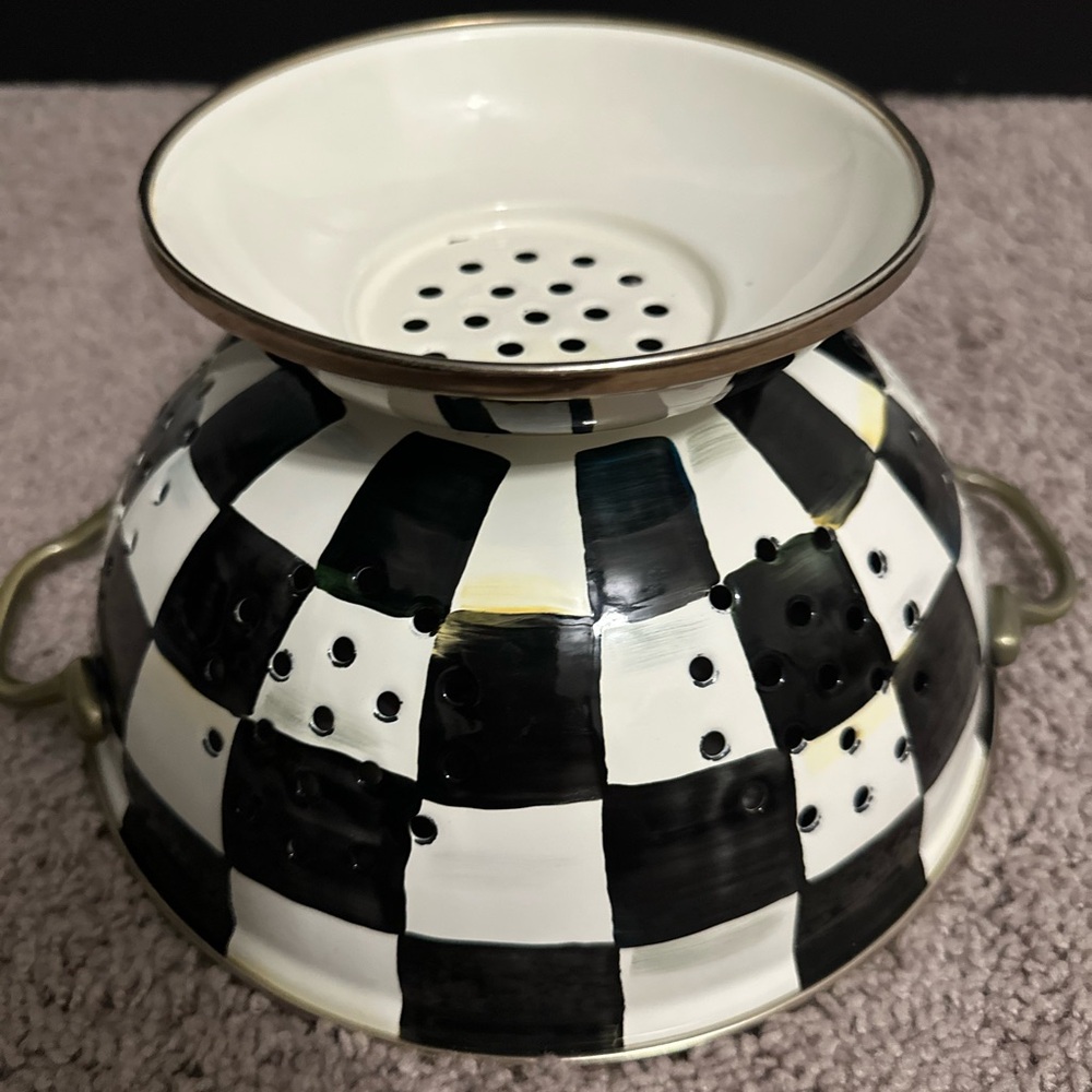 MacKenzie-Childs courtly check colander - Picture 6 of 9